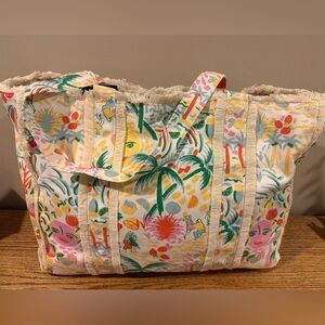Target x Roller Rabbit Canvas Tropical Print Tote Bag
